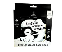 Load image into Gallery viewer, baby bath book, black and white water bath book, high contrast bath book, Y bath book,