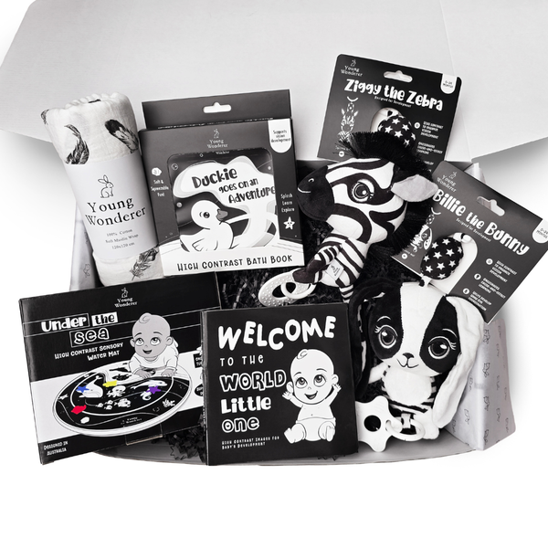 Black and White Unisex Ultimate Baby Gift Box